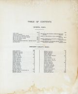 Table of Contents, Gregory County 1912